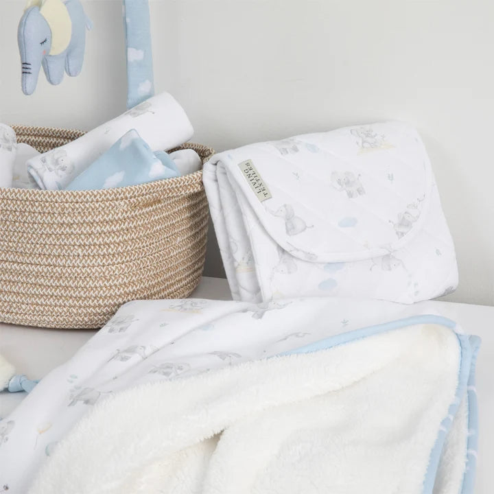 Living Textiles Waterproof Travel Change Mat - Elephant Playtime