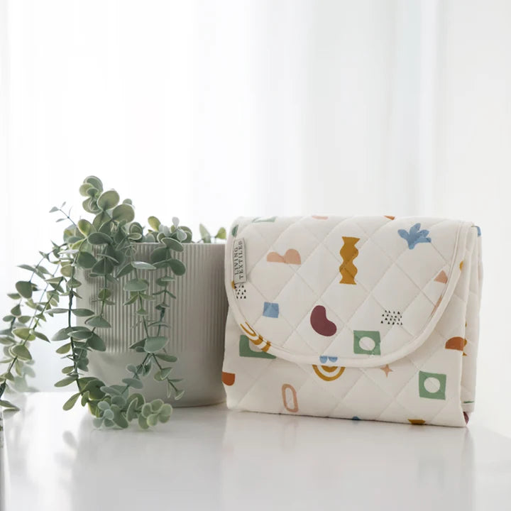 Living Textiles Waterproof Travel Change Mat - Geo Mod