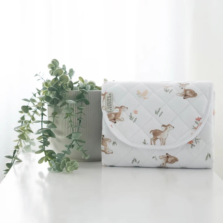 Living Textiles Waterproof Travel Change Mat - Fawn Fables