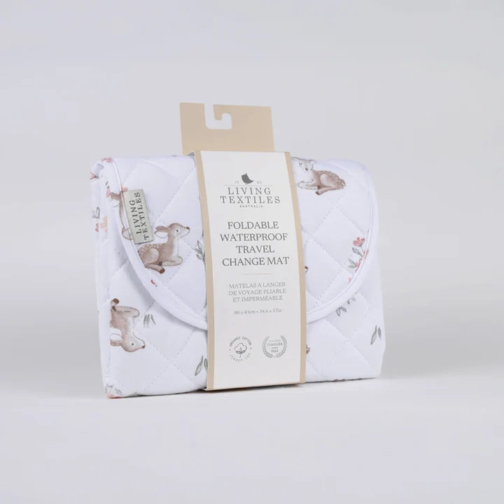 Living Textiles Waterproof Travel Change Mat - Fawn Fables