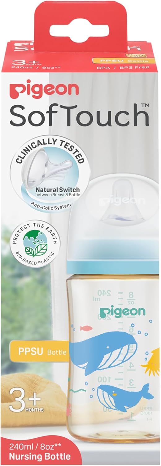 PIGEON SOFTOUCH BPP BOTTLE PPSU 240ML OCEAN DIVE