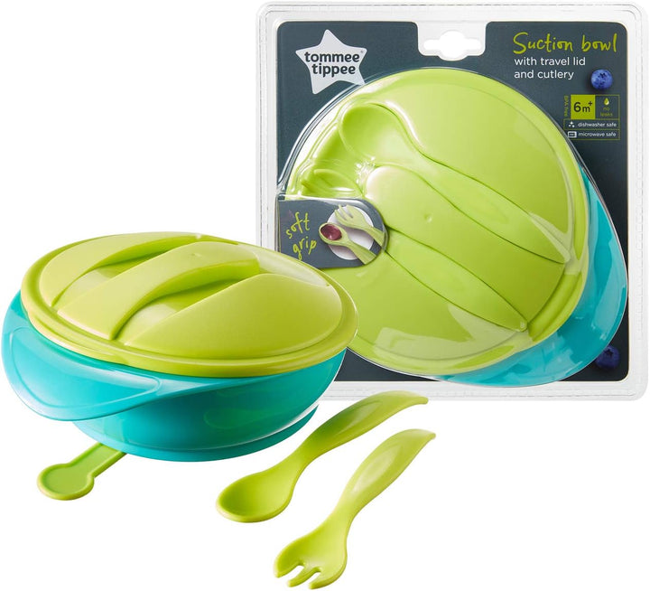Tommee Tippee Suction Bowl with travel lid and cutlery