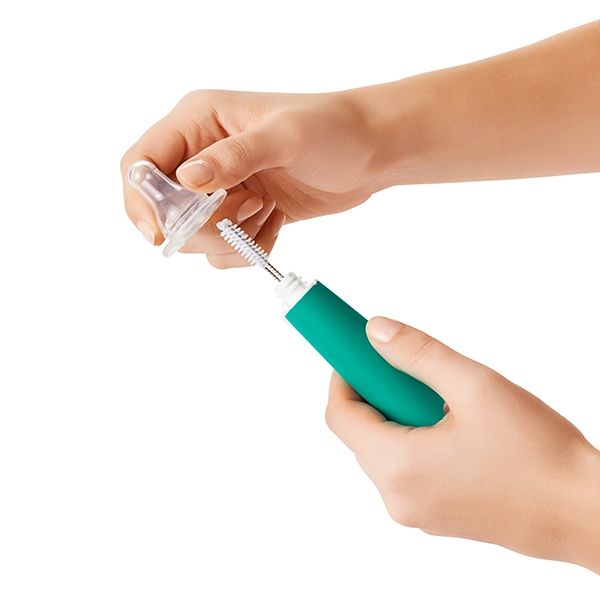 OXO Tot Bottle Brush with Detail Cleaner & Stand - Teal