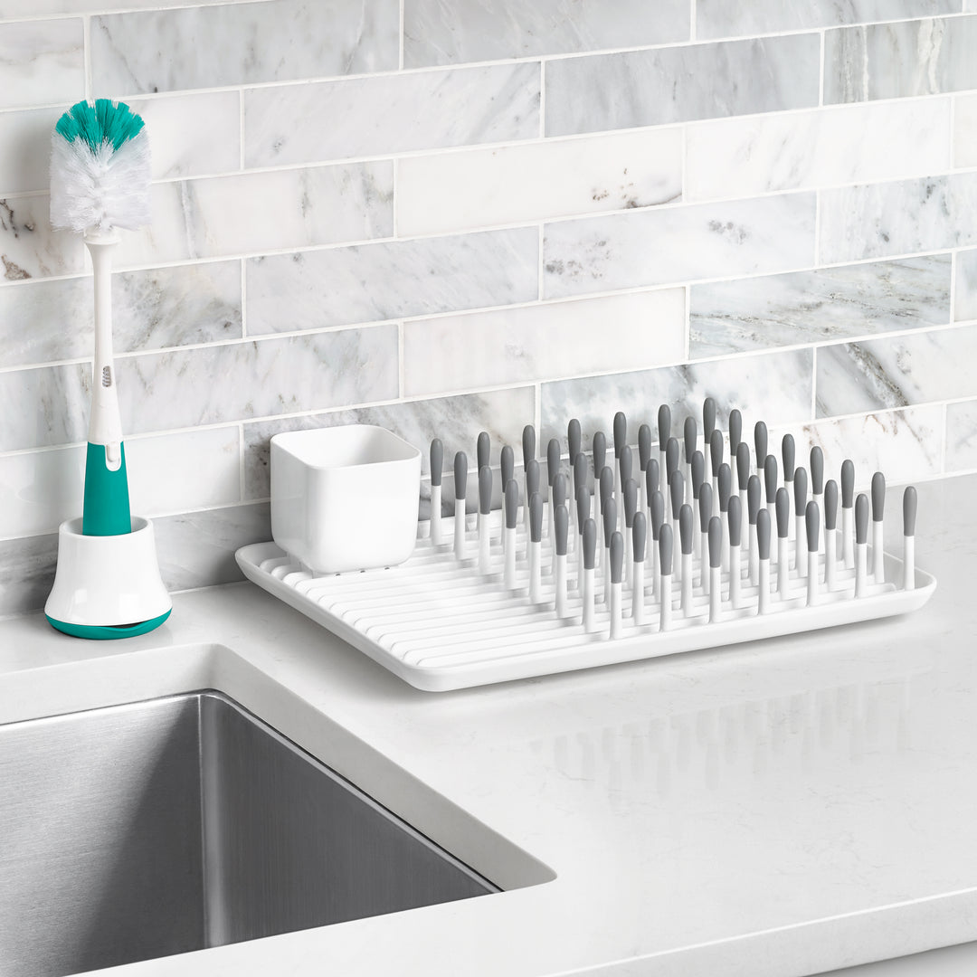 OXO Tot Bottle Brush with Detail Cleaner & Stand - Teal