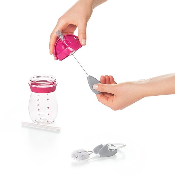 OXO Tot Straw & Sippy Cup Top Cleaning Set - Grey