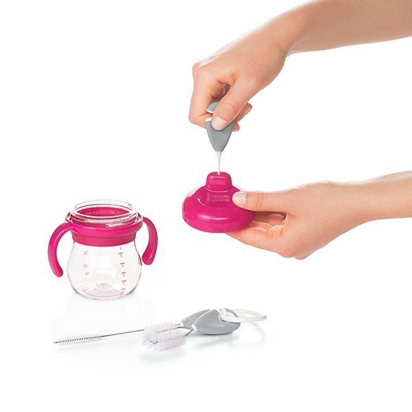 OXO Tot Straw & Sippy Cup Top Cleaning Set - Grey