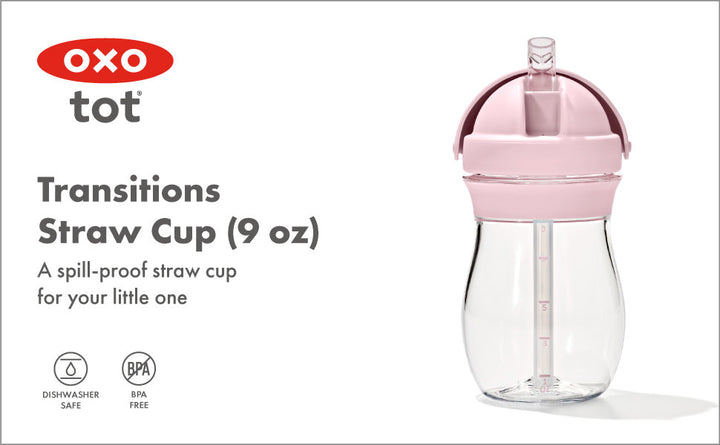 OXO Tot Transitions 9oz Straw Cup - Blossom