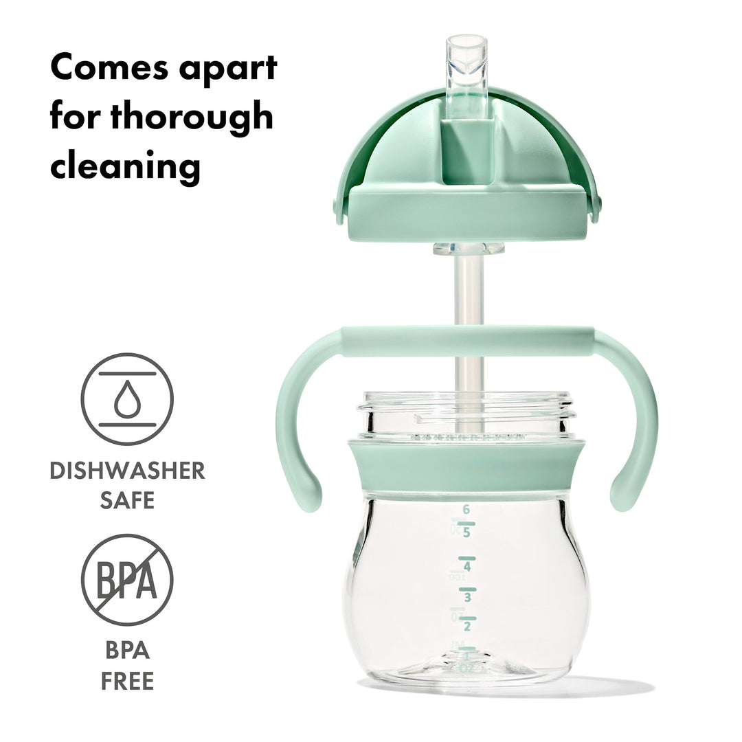 OXO Tot Transitions Soft Spout Sippy Cup With Removable Handles 6oz - Opal