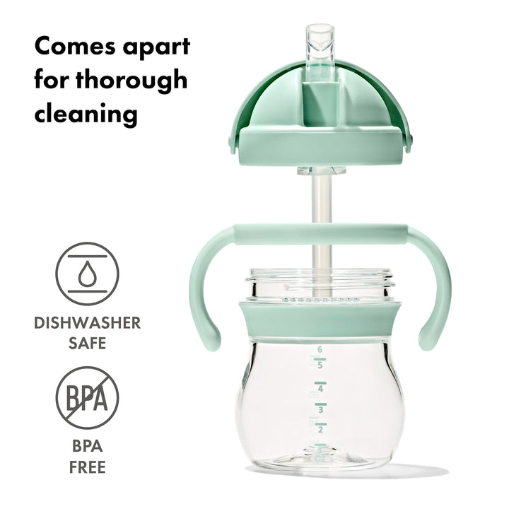 OXO Tot Transitions Soft Spout Sippy Cup With Removable Handles 6oz - Opal