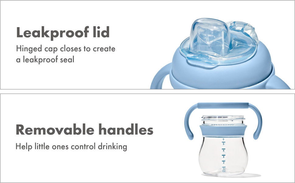 OXO Tot Transitions Soft Spout Sippy Cup With Removable Handles 6oz - Dusk