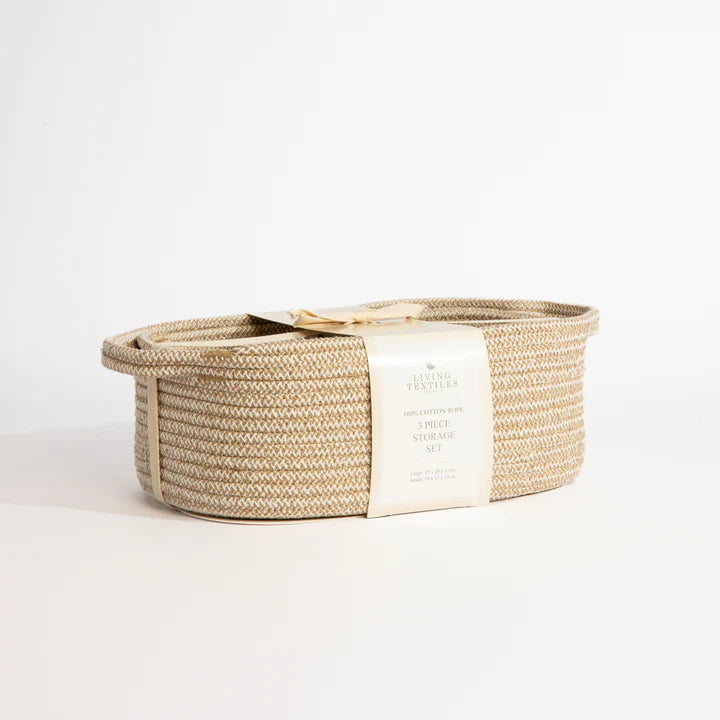 Living Textiles 3pc Nursery Storage Set- Natural