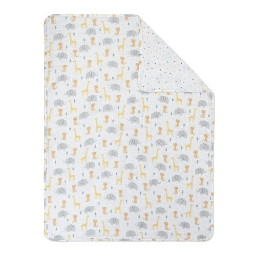 3ply Muslin Pram Blanket - Animal Parade