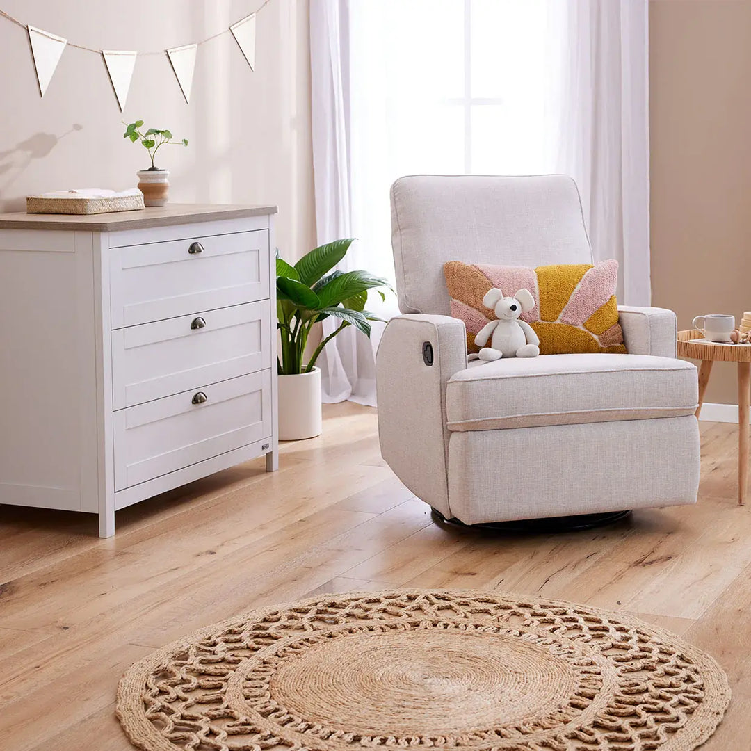 Il Tutto Quinn Recliner Glider Chair - Egg Shell