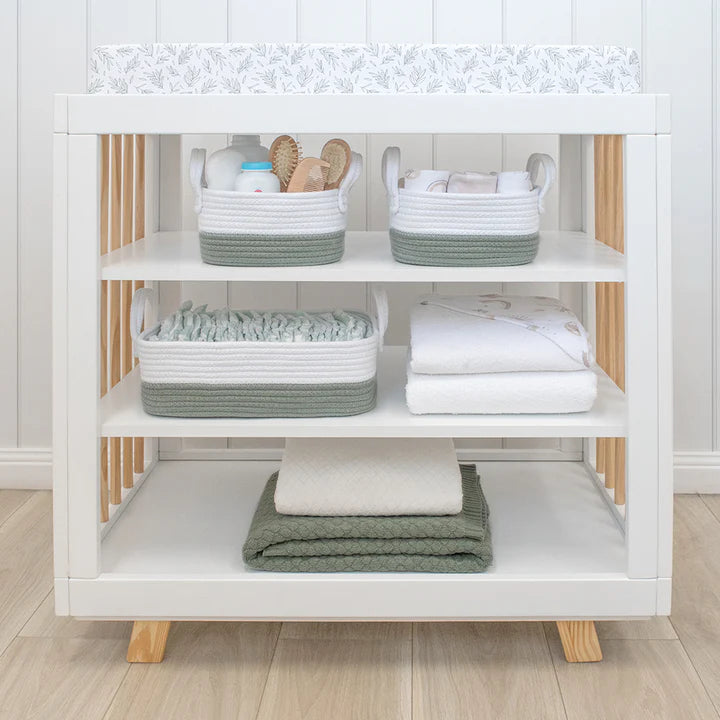 Living Textiles 3pc Storage Set - Sage/White