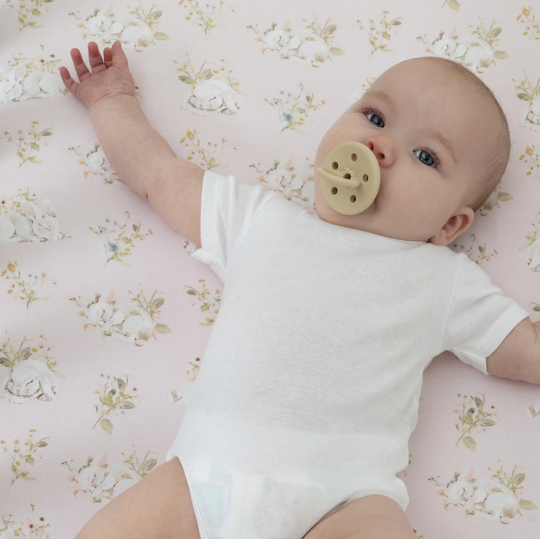 Bubba Blue Sleeping Bunny Jersey Cot Fitted Sheet