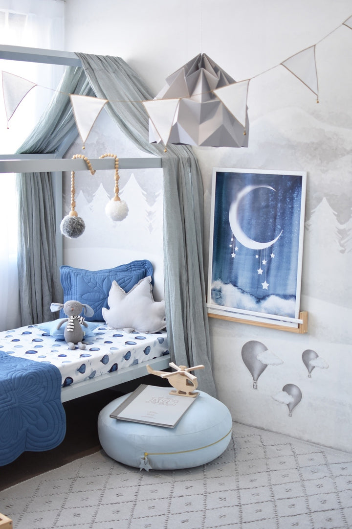 Fitted Cot Sheet Cloud Chaser