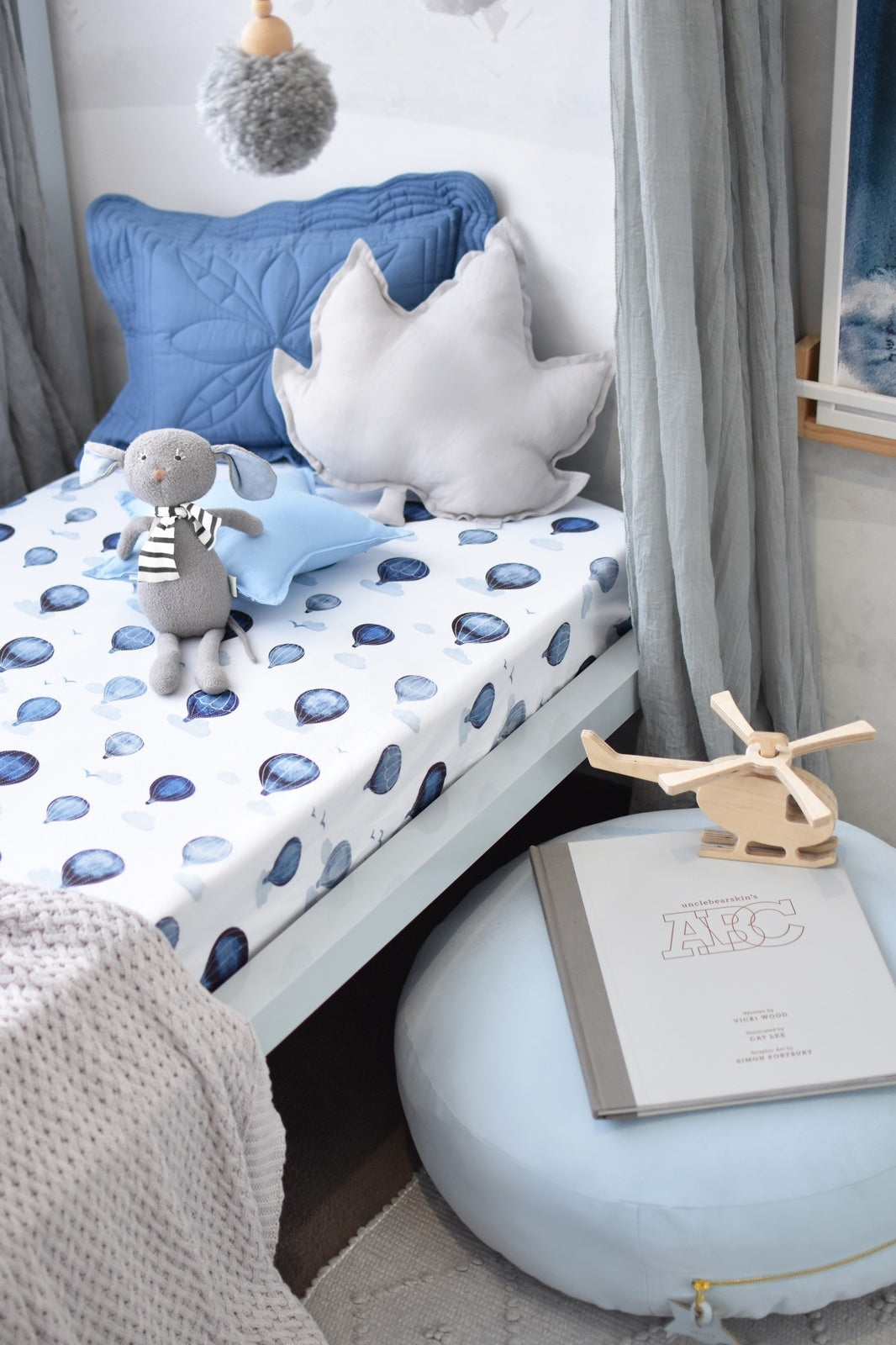 Fitted Cot Sheet Cloud Chaser