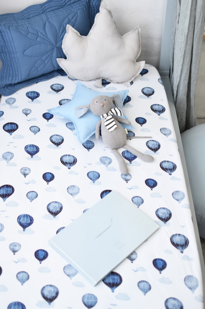 Fitted Cot Sheet Cloud Chaser