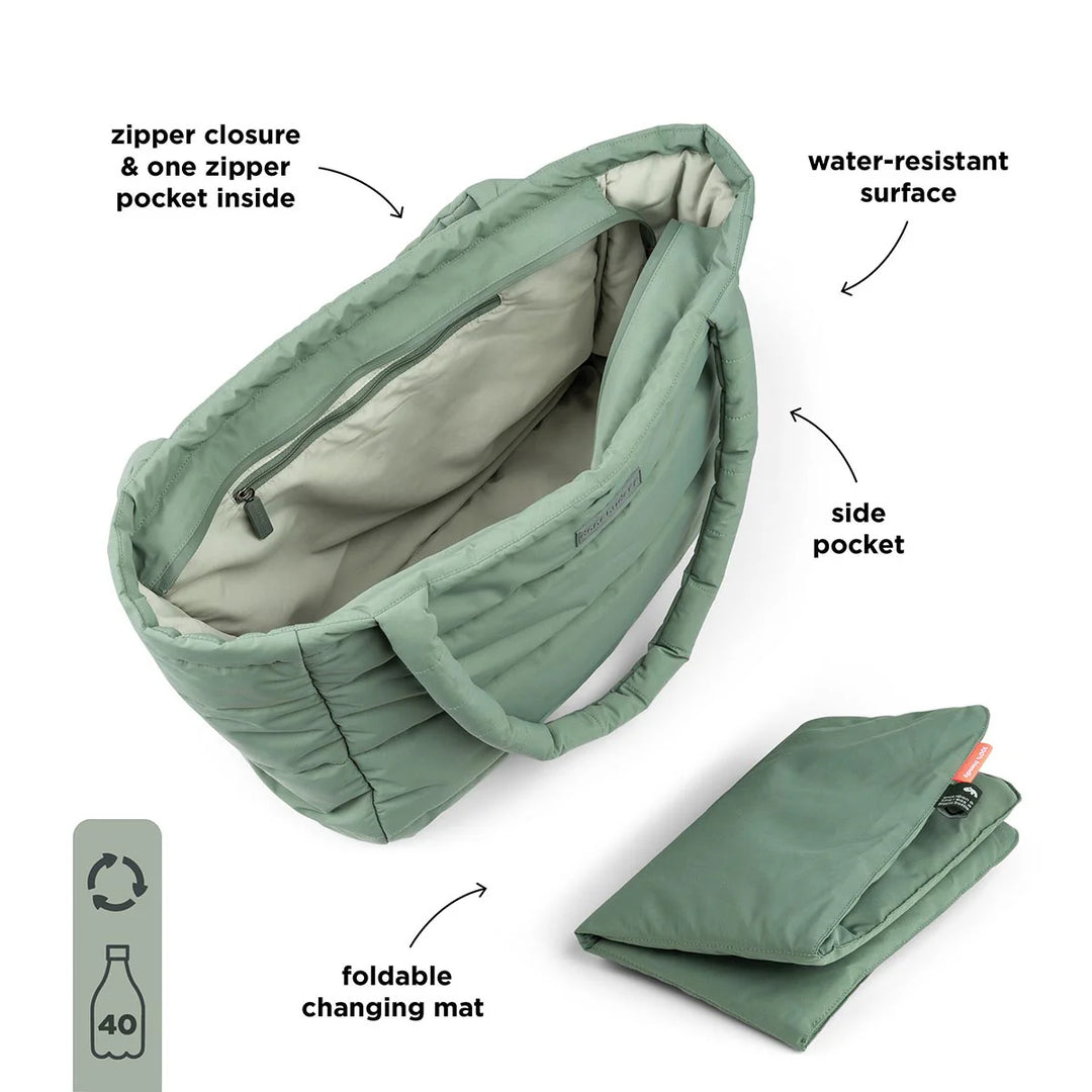 Done by Deer Quilted Changing Tote - Green
