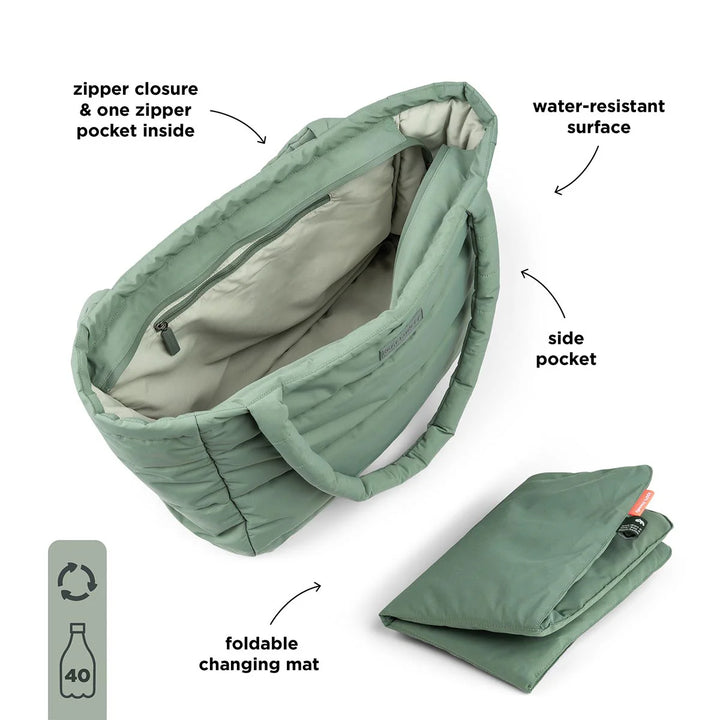 Done by Deer Quilted Changing Tote - Green