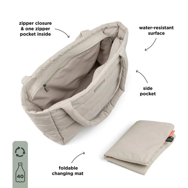 Done by Deer Quilted Changing Tote - Sand