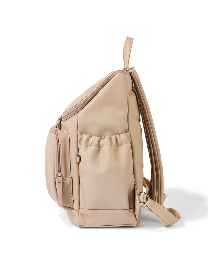 OiOi Signature Nappy Backpack - Oat Vegan Leather