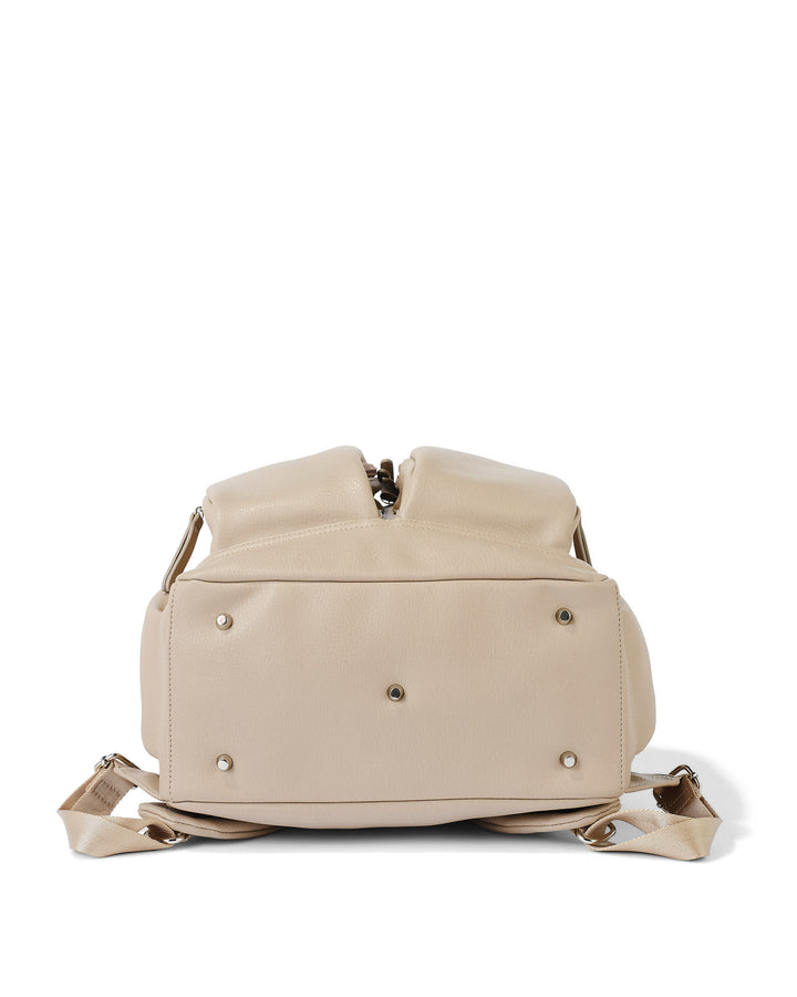 OiOi Signature Nappy Backpack - Oat Vegan Leather
