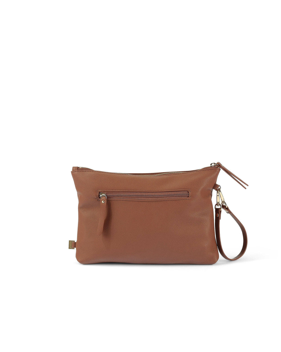 OiOi Nappy Changing Pouch - Chestnut Brown Vegan Leather