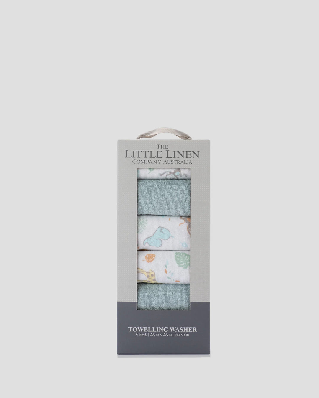 Little Linen Baby Towelling Wash Cloths 6PK - Savanna Giraffe