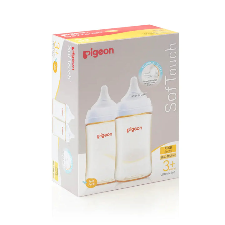 PIGEON SOFTOUCH III BOTTLE PPSU TWIN PACK 240ML