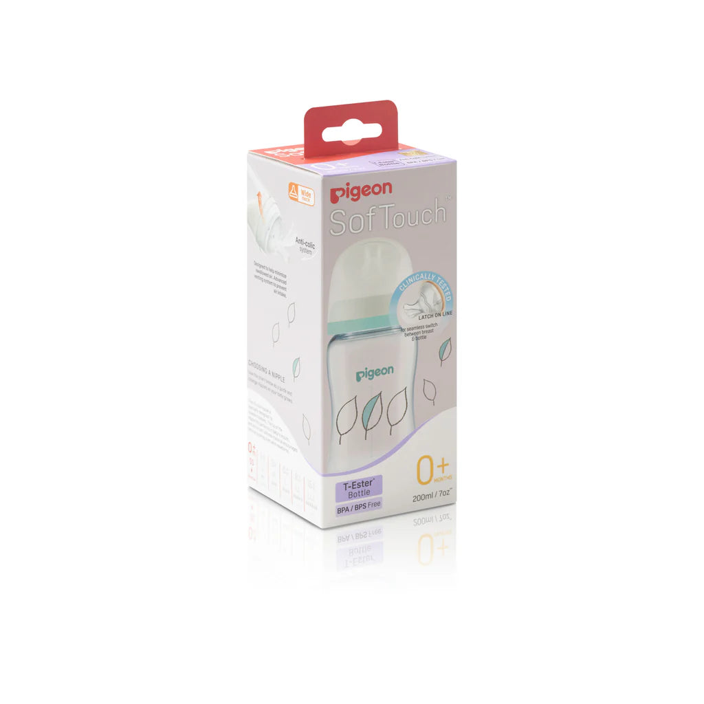 PIGEON SOFTOUCH III BOTTLE T-ESTER 200ML LEAF