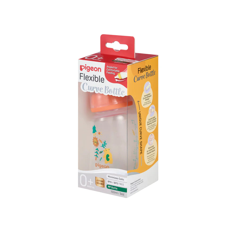 PIGEON FLEXIBLE CURVE BOTTLE PP FOREST 150ML