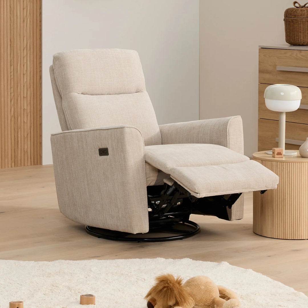 iL Tutto Felix Electric Recliner Glider Chair with USB in Latté