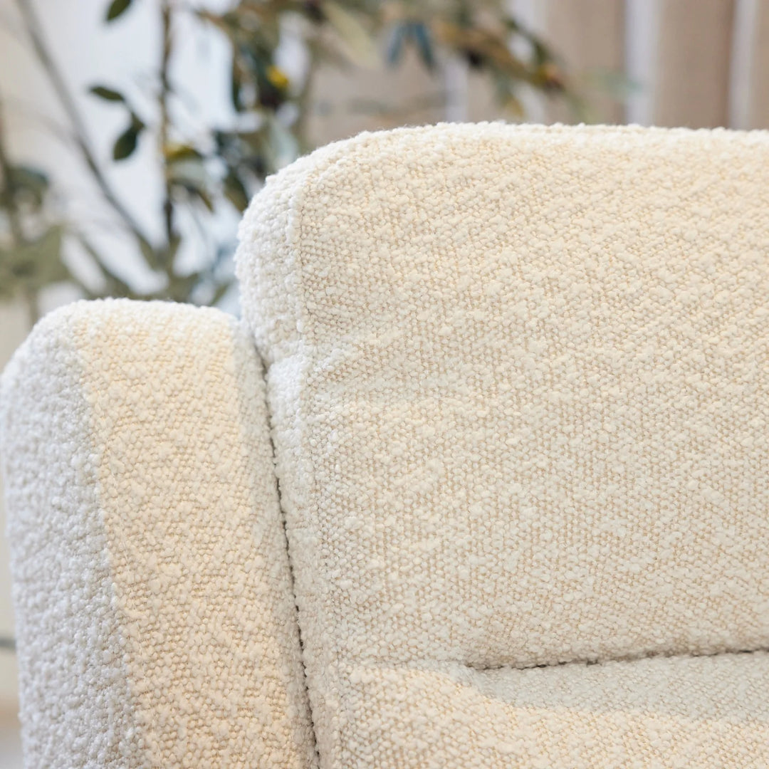 Il Tutto Henry Electric Recliner Glider Chair with USB - Vanilla Bouclé