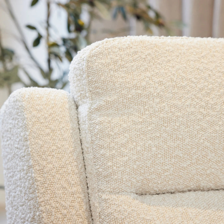 Il Tutto Henry Recliner Glider Chair in Vanilla Bouclé