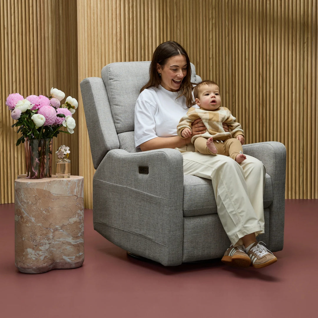 Il Tutto Henry Plus Massage & Heat Nursing Chair in Pure Grey