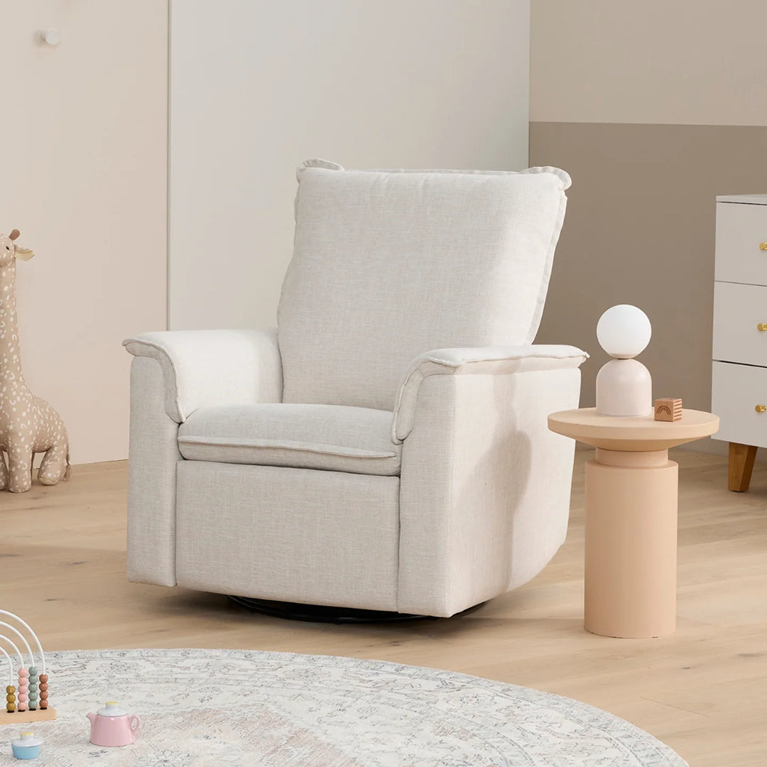 Il Tutto Louie Recliner Glider Nursery Chair in Egg Shell