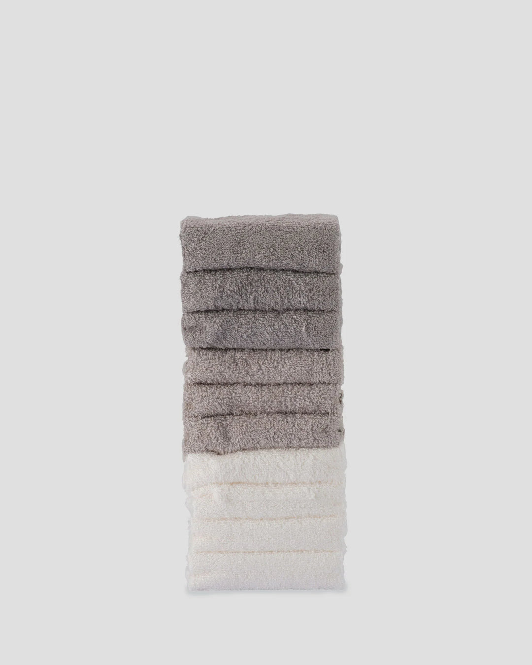Little Bamboo Baby Towelling Washer 10PK - Stone Grey