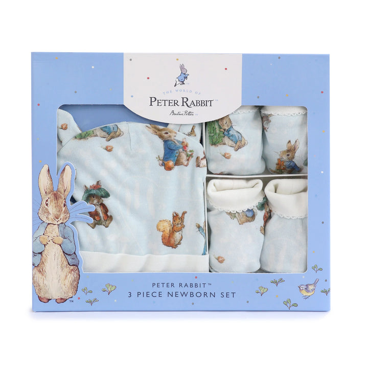 Bubba Blue Peter Rabbit & Benjamin Bunny 3pcs Layette Set