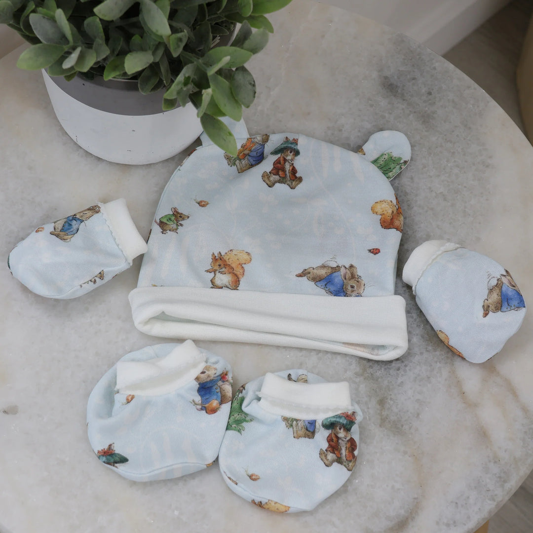 Bubba Blue Peter Rabbit & Benjamin Bunny 3pcs Layette Set