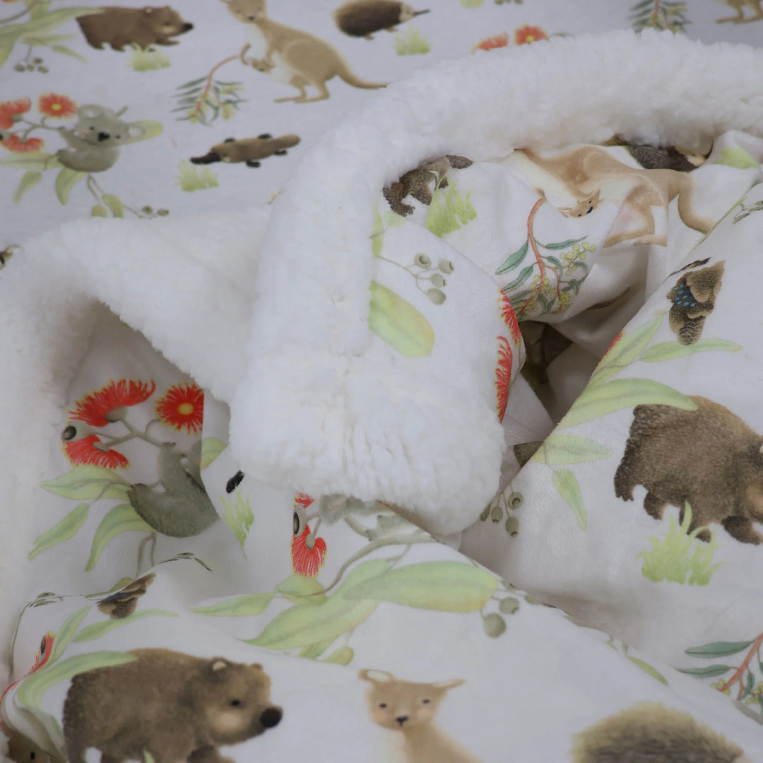 Bubba Blue Aussie Animals Cuddle Blanket