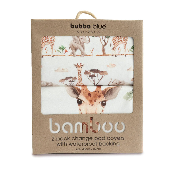 Bubba Blue Adventure Bamboo 2pk Waterproof Change Mat Covers