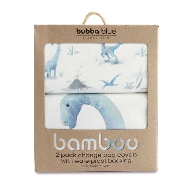 Bubba Blue Jurassic Bamboo 2pk Waterproof Change Mat Covers