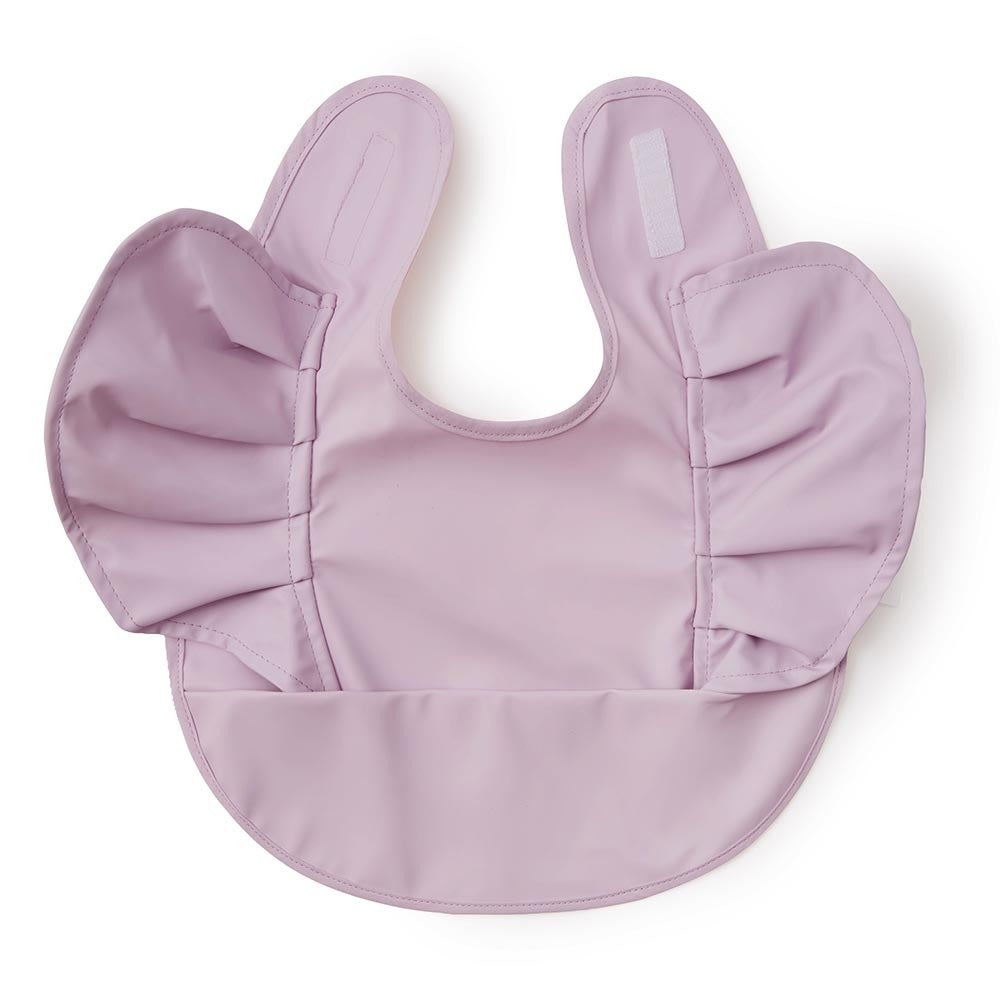 Snuggle Bib Waterproof Lavender Frill