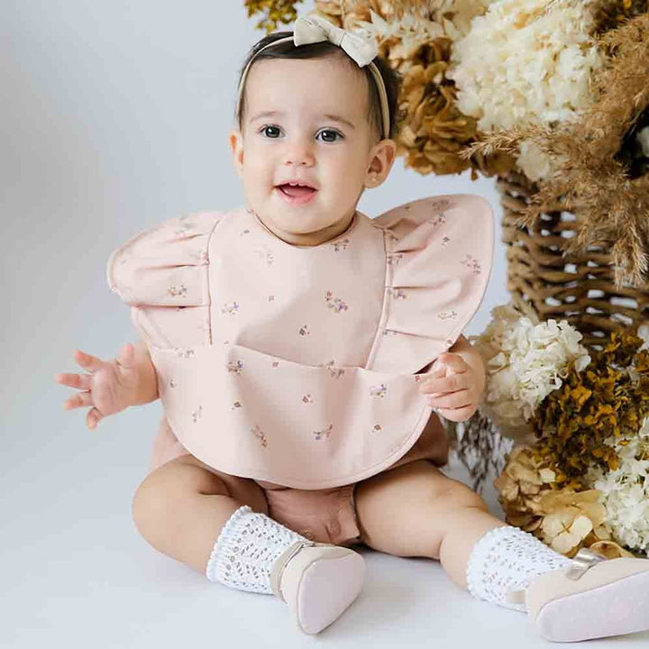 Snuggle Bib Waterproof Posy Frill