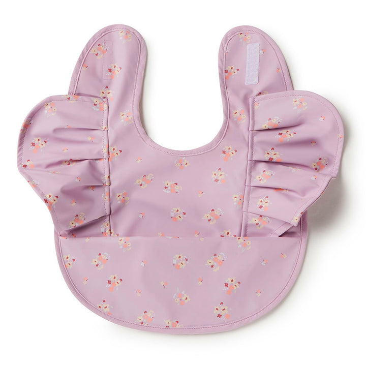 Snuggle Bib Waterproof Lilac Bloom Frill