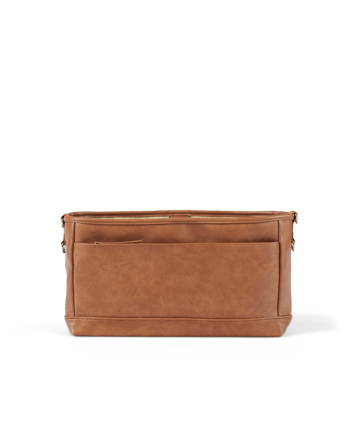 OiOi Signature Pram Caddy - Tan Vegan Leather
