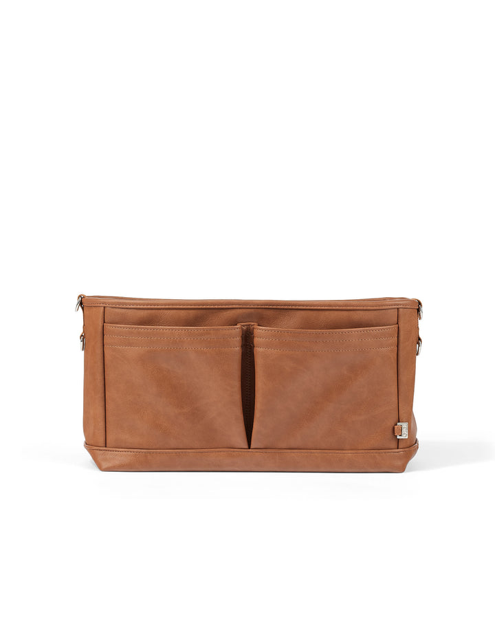 OiOi Signature Pram Caddy - Tan Vegan Leather