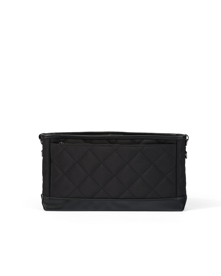 OiOi Signature Pram Caddy - Black Diamond Quilt Nylon