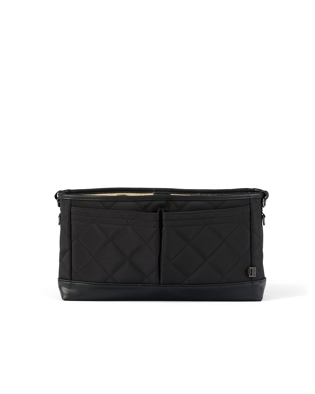 OiOi Signature Pram Caddy - Black Diamond Quilt Nylon